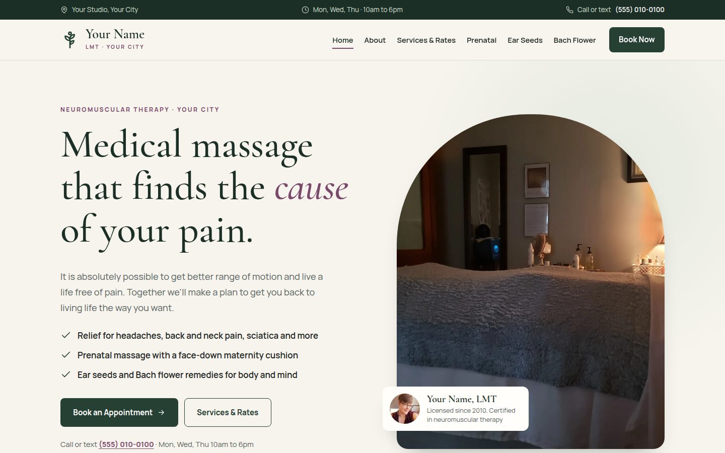 A website built by Therapy Admins